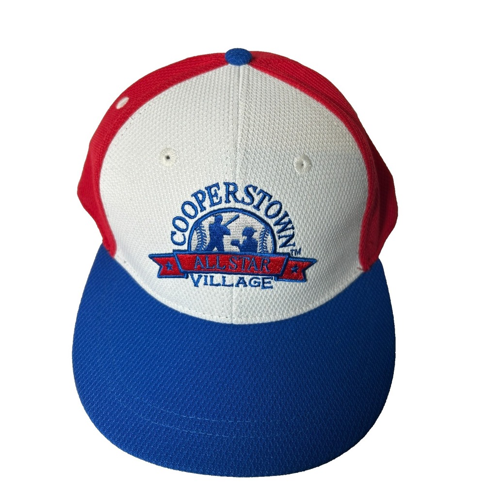 Cooperstown All Star Village Hat Cap Mens Fitted L/XL Pro Series Red White Blue
